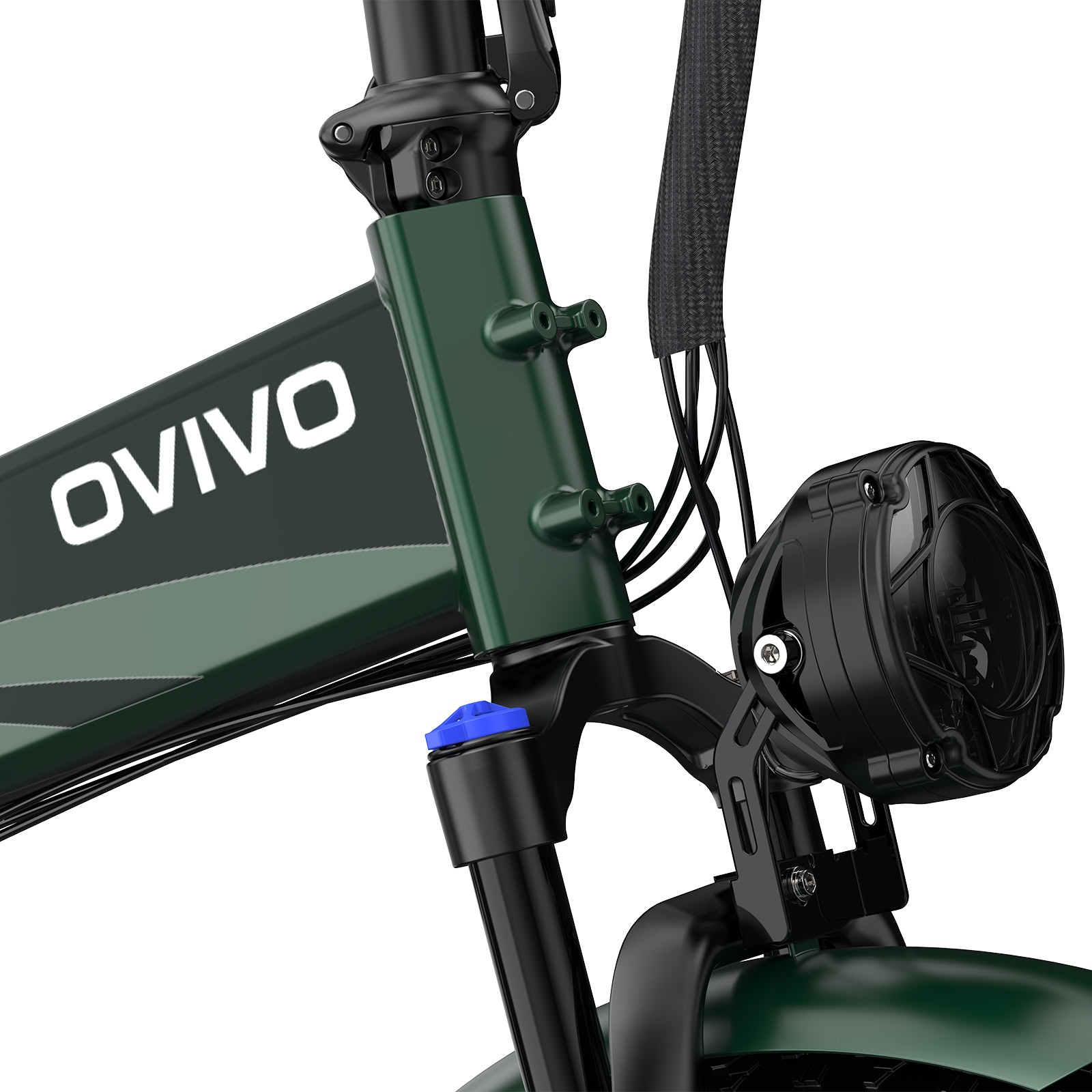 Rower elektryczny OVIVO V2 PRO 2.0 zielony - obrazek 6