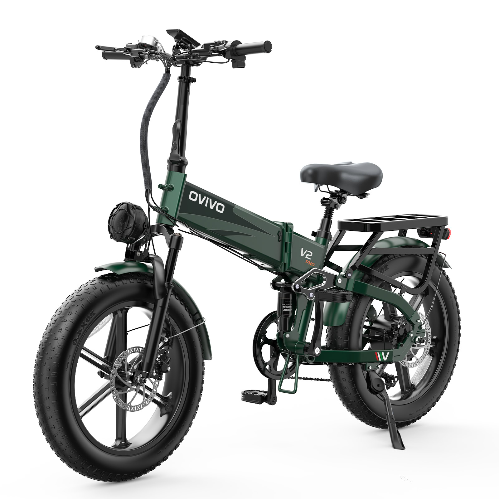 Rower elektryczny OVIVO V2 PRO 2.0 zielony - obrazek 8